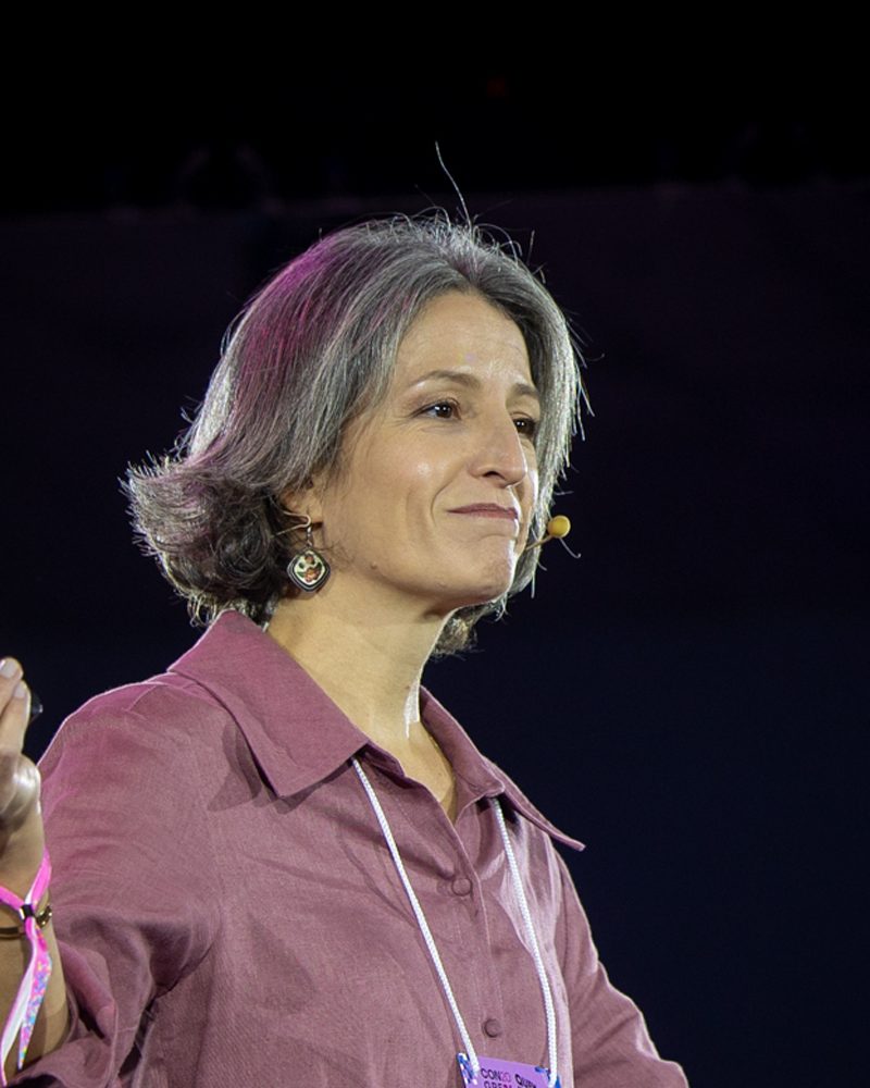Julia Gianzanti durante a palestra